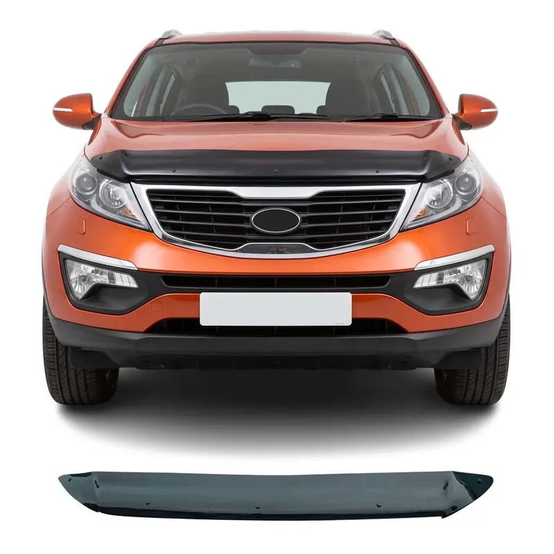 Deflecteurs d'air capot de voiture pour Kia Sportage 2010-16 SUV Acrylique Noir