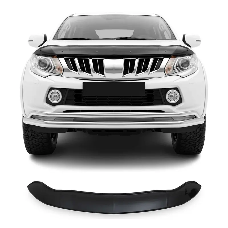 Deflecteurs d'air capot de voiture pour Mitsubishi L200 2015-2019 Acrylique Noir