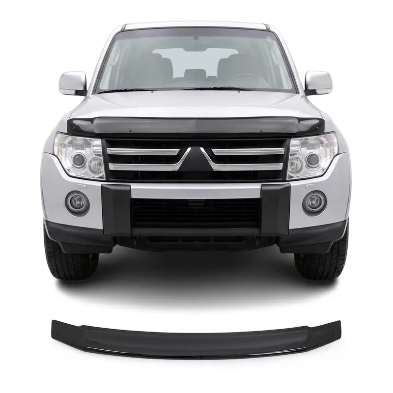 Deflecteurs d'air capot de voiture pour Mitsubishi Pajero 2006-2021 SUV Noir