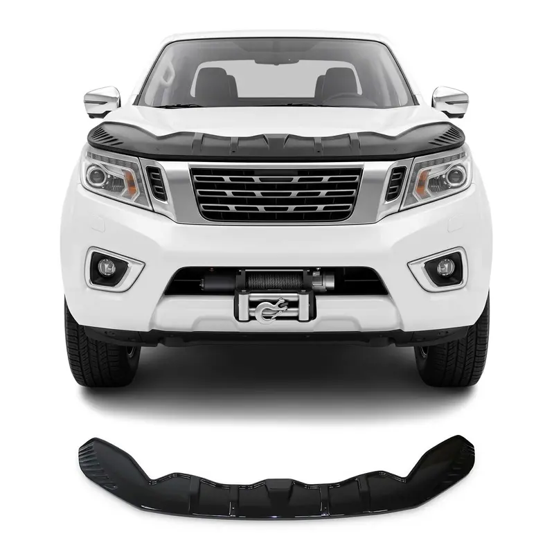 Deflecteurs d'air capot de voiture pour Nissan Navara 2015-2020 PK D23 noir ABS