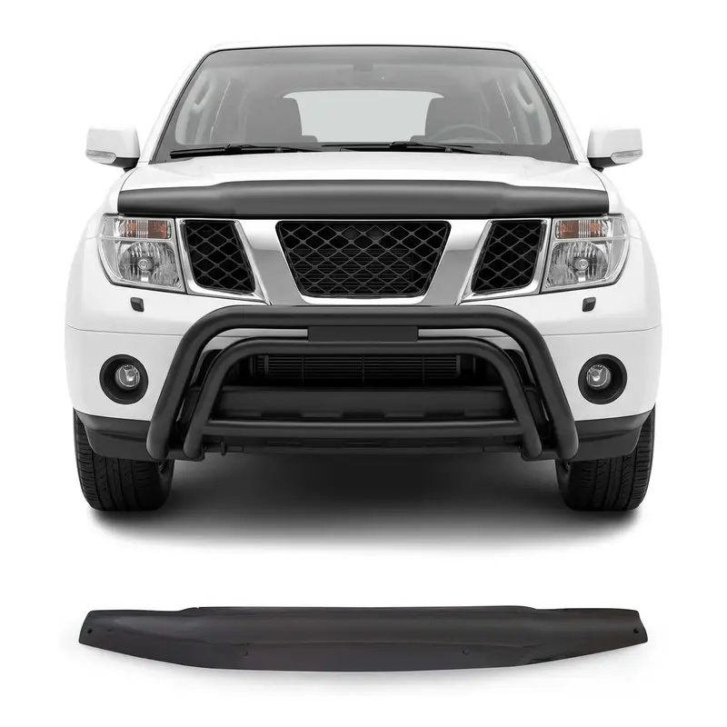 Deflecteurs d'air capot de voiture pour Nissan Navara D40 2005-15 Acrylique Noir