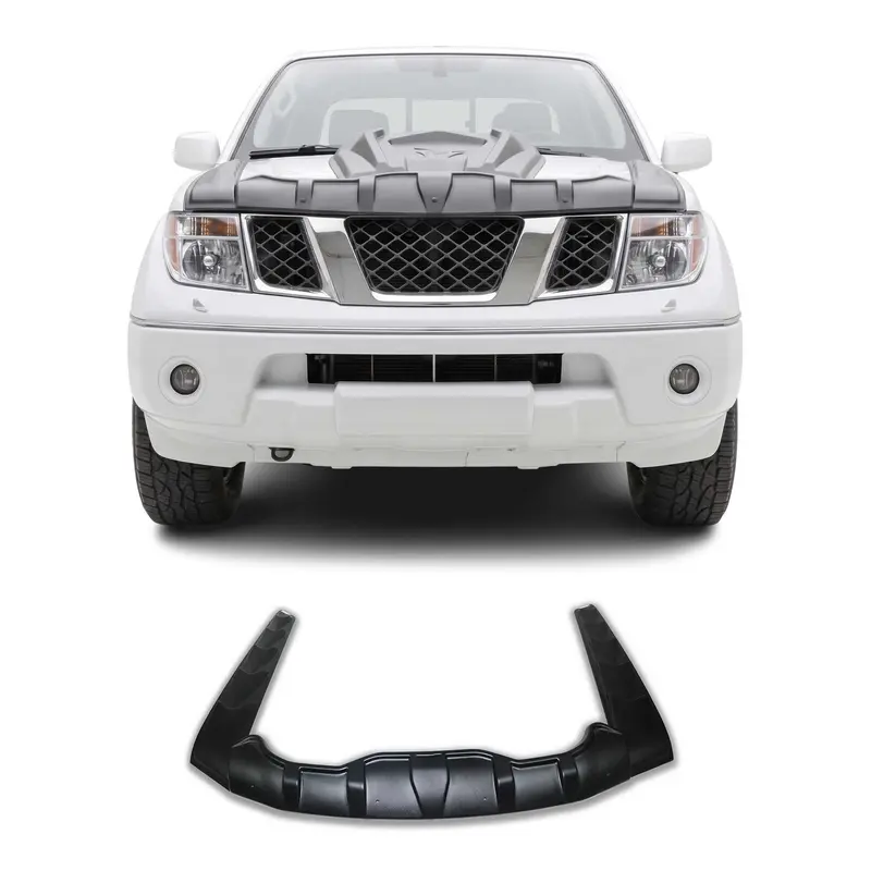 Deflecteurs d'air capot de voiture pour Nissan Navara PK 2006-2015 noir ABS 3x