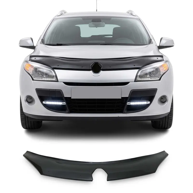 Deflecteurs d'air capot de voiture pour Renault Megane 2009-2012 Acrylique Noir