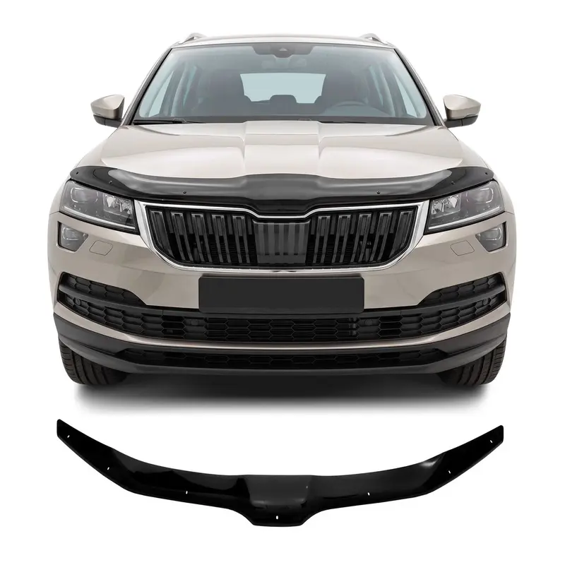 Deflecteurs d'air capot de voiture pour Skoda Karoq 2017-2019 Acrylique Noir