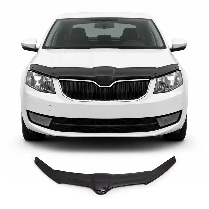Deflecteurs d'air capot de voiture pour Skoda Octavia 2013-2019 Acrylique Noir