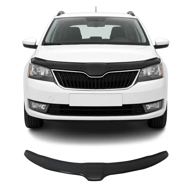 Deflecteurs d'air capot de voiture pour Skoda Rapid 2012-2017 Acrylique Noir