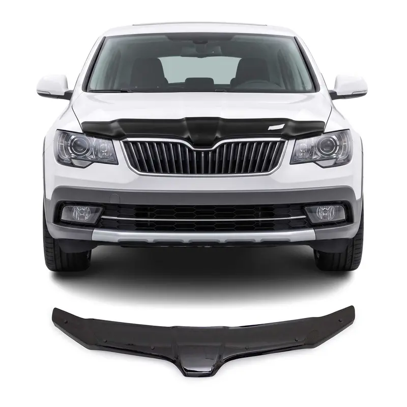 Deflecteurs d'air capot de voiture pour Skoda Superb 2013-2015 Acrylique Noir
