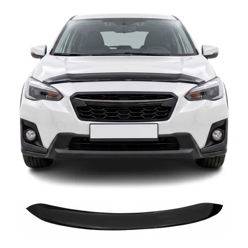 Deflecteurs d'air capot de voiture pour Subaru XV 2017-2023 Acrylique foncé Noir