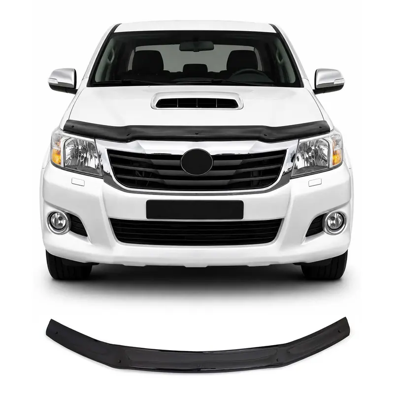 Deflecteurs d'air capot de voiture pour Toyota Hilux 2011-2015 Acrylique Noir