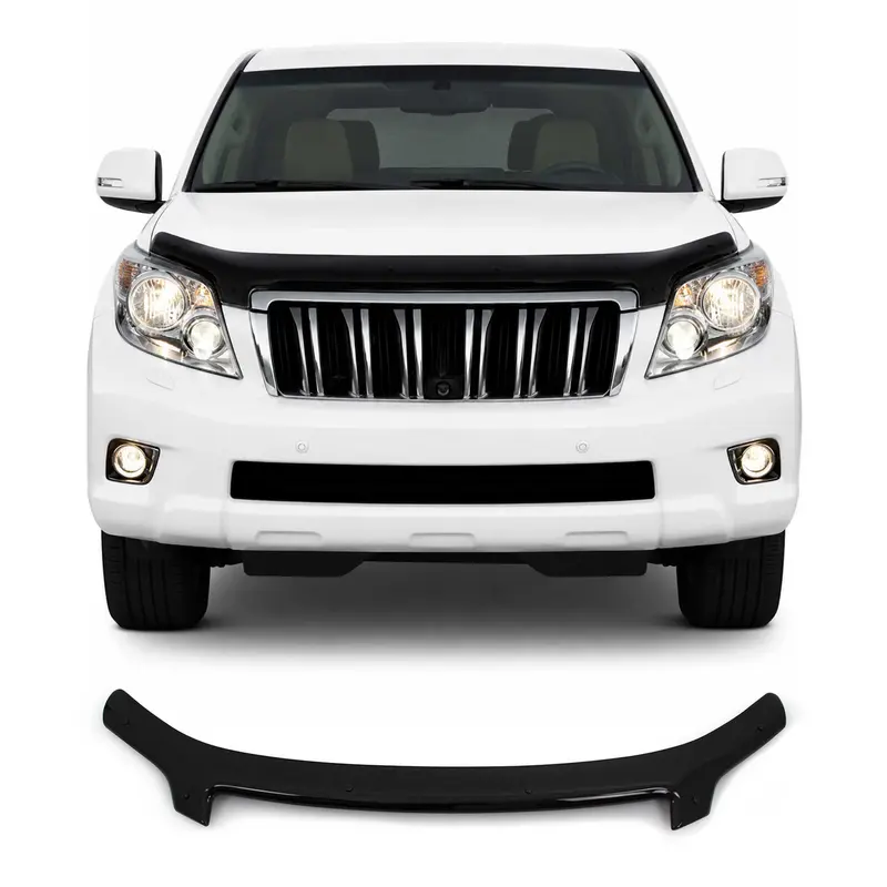 Deflecteurs d'air capot de voiture pour Toyota Land Cruiser Prado 2010-2013 Noir