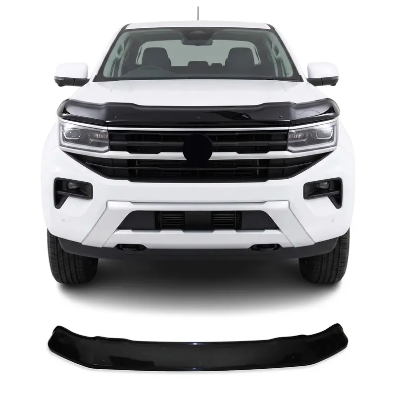 Deflecteurs d'air capot de voiture pour VW Amarok mk2 2023-2026 1Pc noir ABS