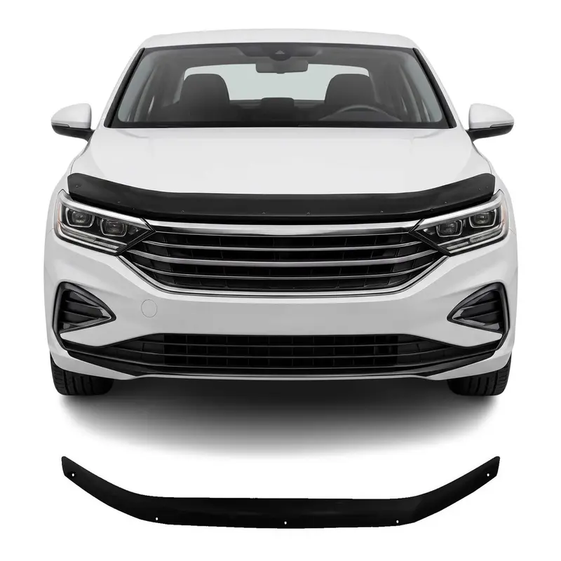 Deflecteurs d'air capot de voiture pour VW Polo 2021-2026 Acrylique foncé Noir