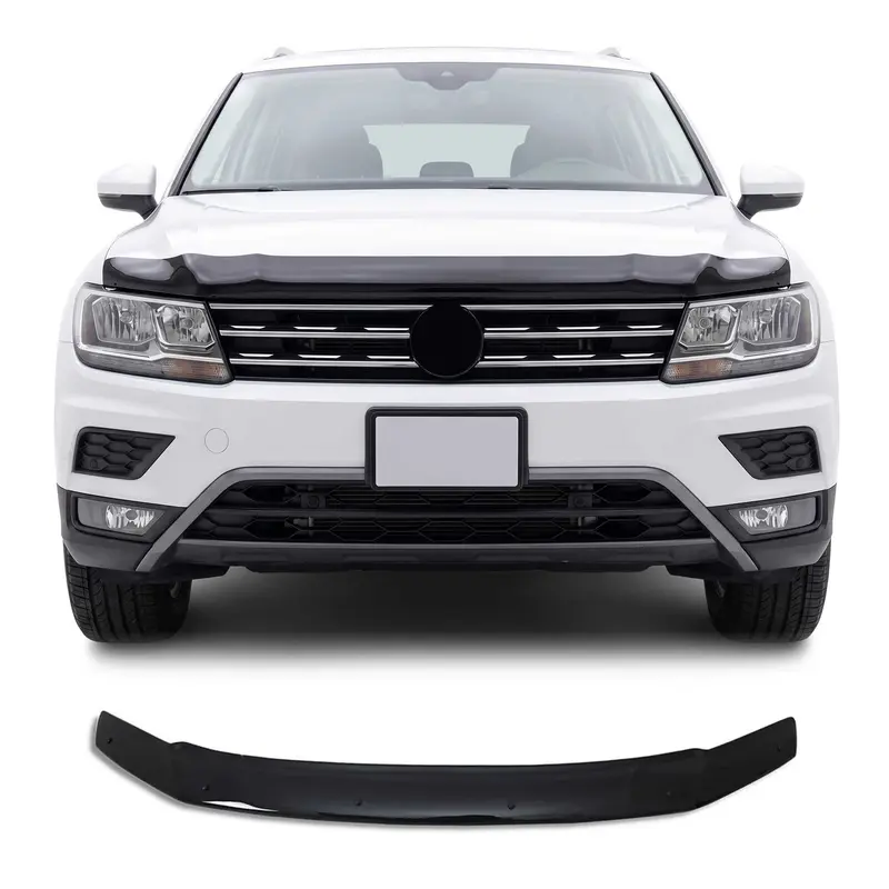 Deflecteurs d'air capot de voiture pour VW Tiguan mk2 2016-2024 Acrylique Noir
