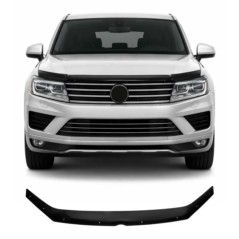 Deflecteurs d'air capot de voiture pour VW Touareg 2010-2018 Acrylique Noir