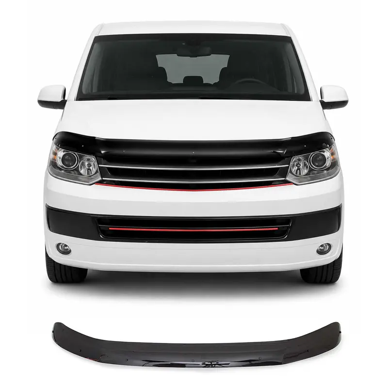 Deflecteurs d'air capot de voiture pour VW Transporter T5 2010-15 Acrylique Noir