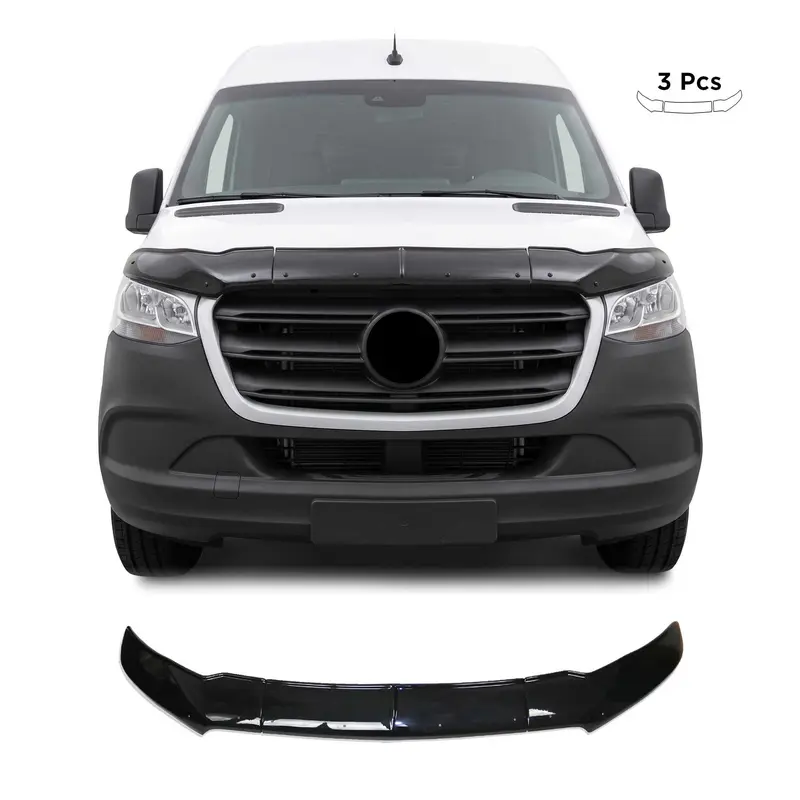 Deflecteurs d'air de capot pour Mercedes Sprinter W907 2018-2026 Acrylique Noir