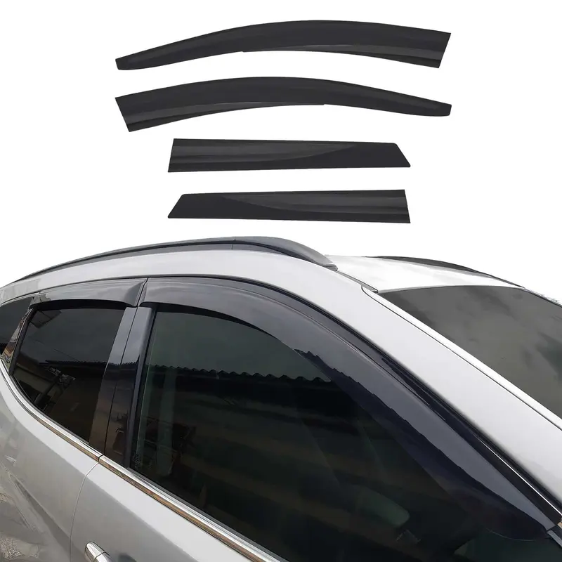 Déflecteurs de Vent pluie d'air pour Dacia Duster 2018-2021 Acrylique Noir 4 Pcs