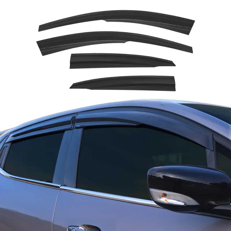 Déflecteurs de Vent pluie d'air pour Ford Focus 1998-2004 en Acrylique Noir 4x