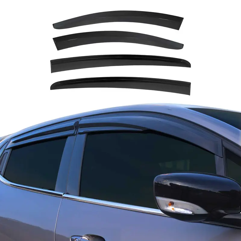 Déflecteurs de Vent pluie d'air pour Ford Focus 2019-2025 SD Acrylique Noir 4Pcs