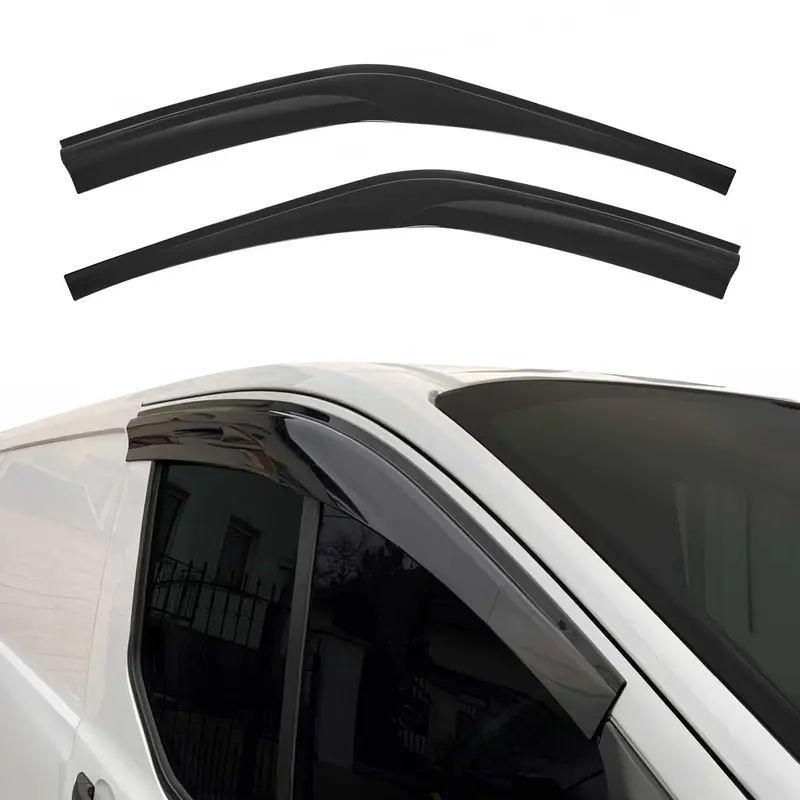 Déflecteurs De Vent Pluie D'air pour Ford Transit 2014-2017 2pcs Acrylique Noir