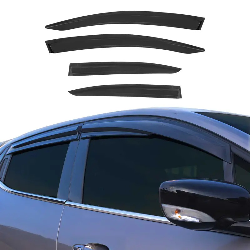 Déflecteurs de Vent pluie d'air pour Honda Civic 2011-2016 SD Acrylique Noir 4x