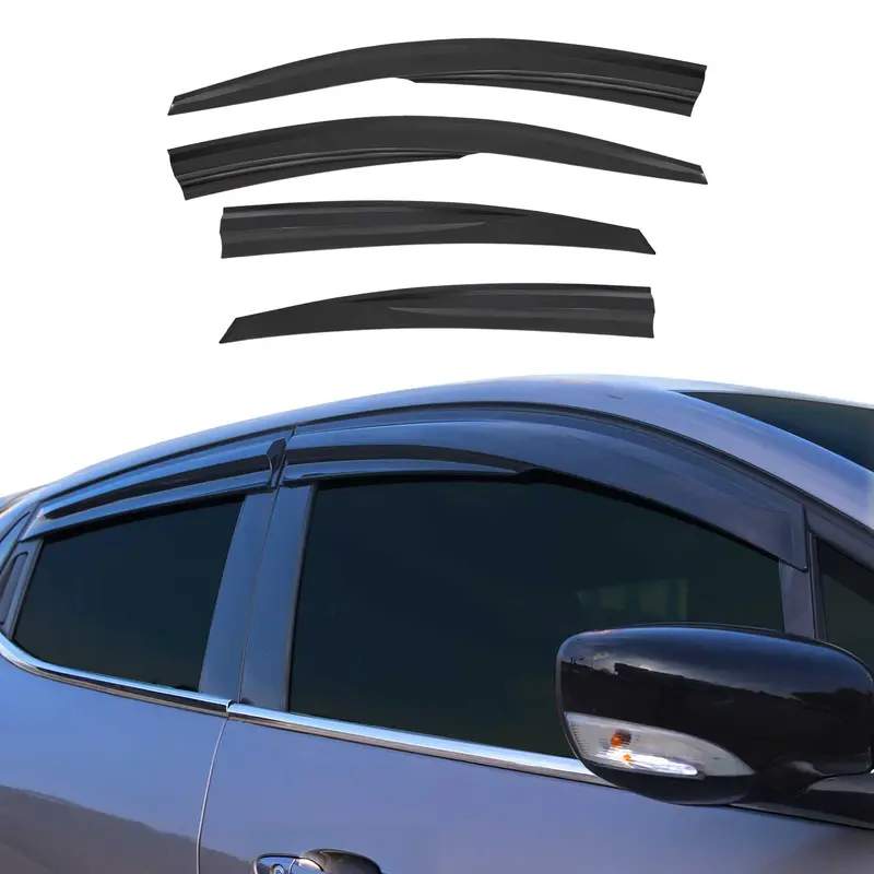 Déflecteurs de Vent pluie d'air pour Hyundai Accent 2010-2017 Berline Noir 4x