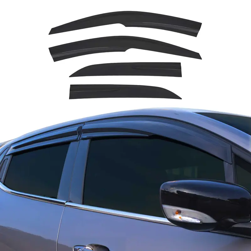 Déflecteurs de Vent pluie d'air pour Hyundai i20 2014-2020 HB Acrylique Noir 4x