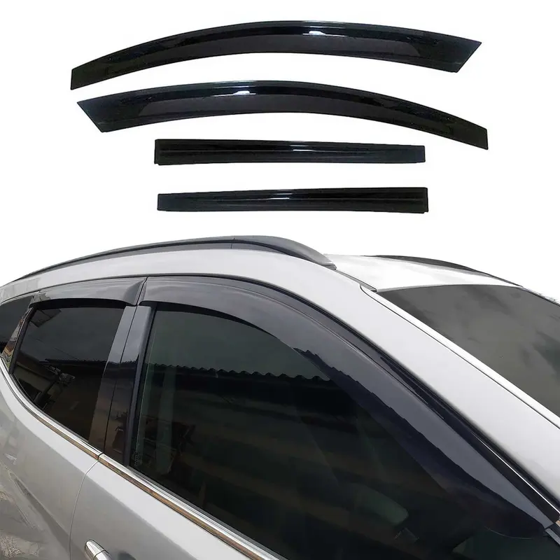 Déflecteurs de Vent pluie d'air pour Kia Sorento 2009-2014 en Acrylique Noir 4x