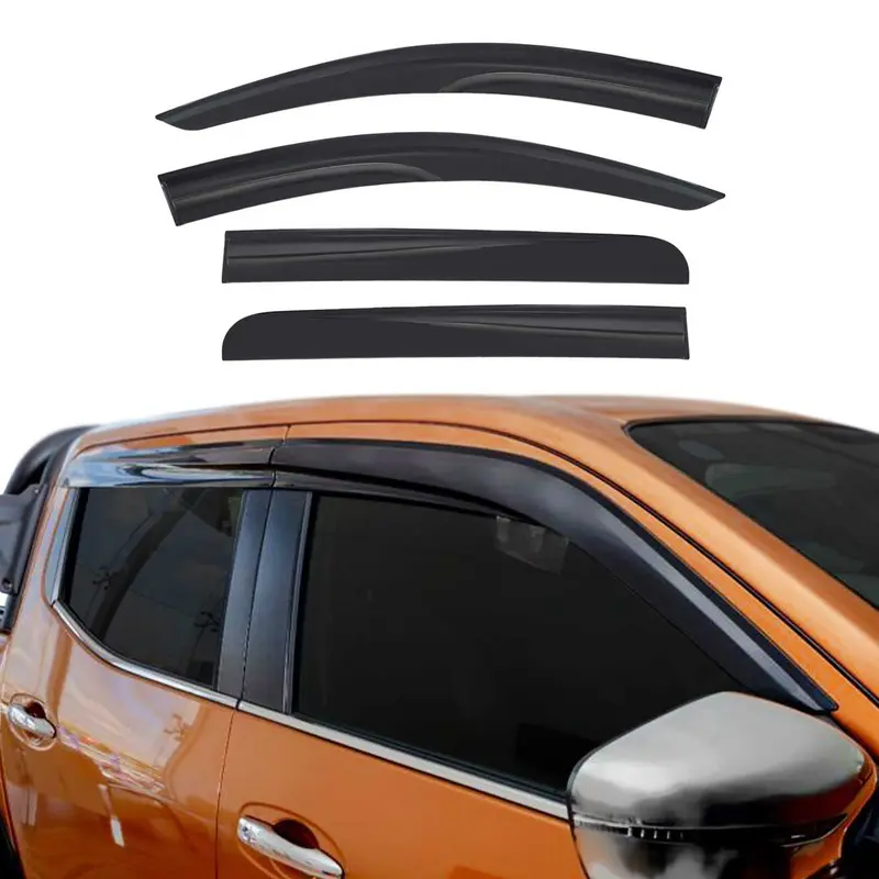 Déflecteurs de Vent pluie d'air pour Mitsubishi L200 Triton 2015-2018 Acryl 4Pcs