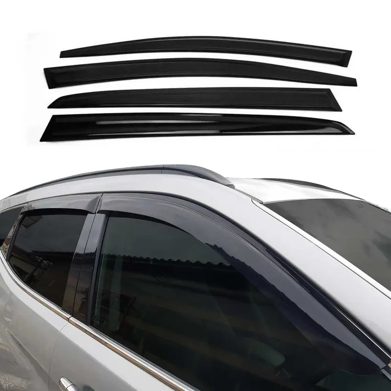 Déflecteurs de Vent pluie d'air pour Nissan Juke 2010-2019 Acrylique Noir 4 Pcs