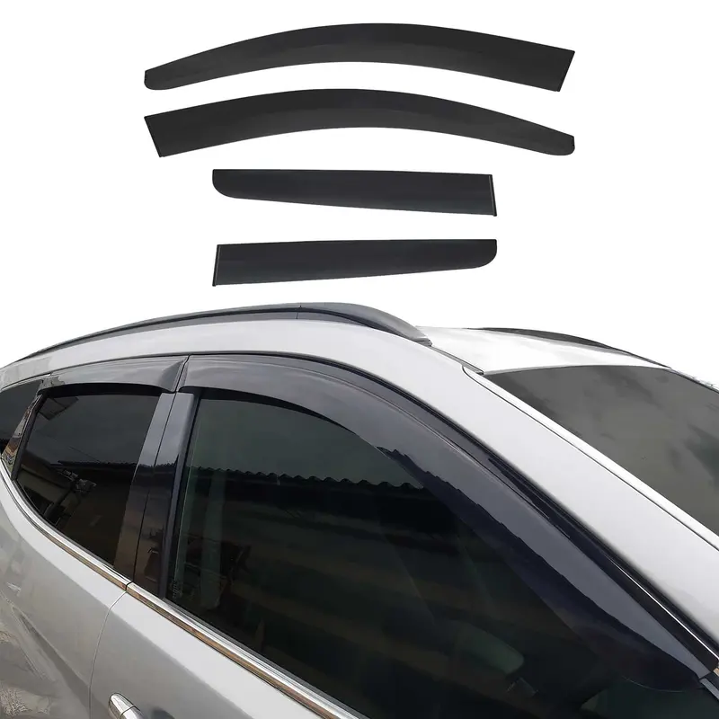 Déflecteurs de Vent pluie d'air pour Nissan Qashqai J10 2006-2014 Acrylique 4Pcs