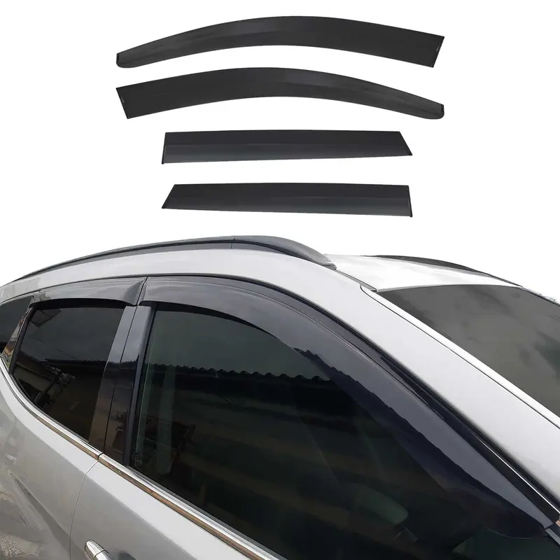 Déflecteurs De Vent Pluie D'air pour Nissan Qashqai Pre-FL 2014-2017 Noir 4x
