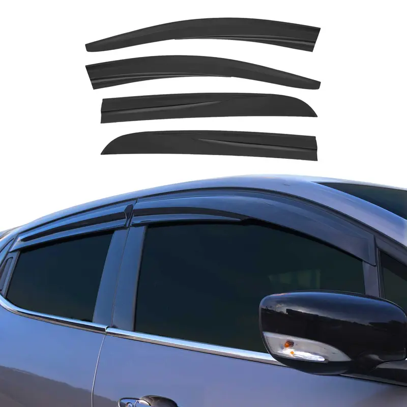 Déflecteurs de Vent pluie d'air pour Opel Corsa D 2006-2015 HB Acrylique Noir 4x