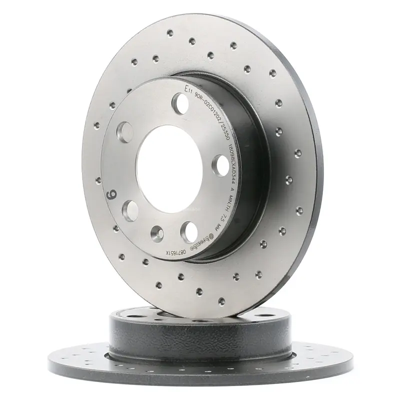 Disques de frein arrière ventilés perforés BREMBO XTRA pour VAG - BR 08.7165.1X