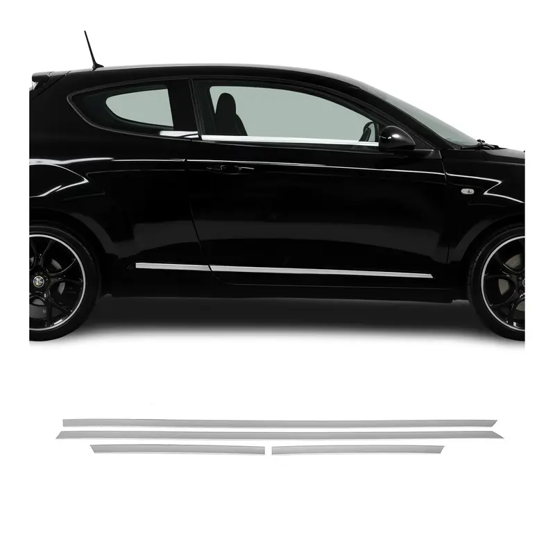 Garniture baguette de porte latérale pour Alfa Romeo Mito 2008-2018 inox Chromé