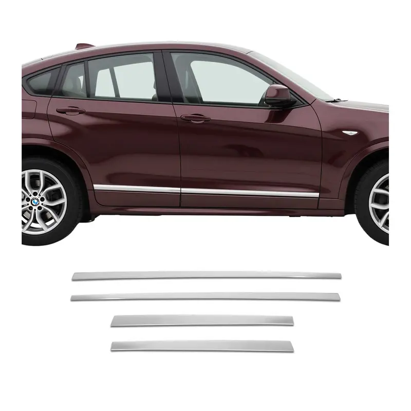 Garniture baguette de porte latérale pour BMW X4 F26 2014-2018 inox Chromé 4pcs