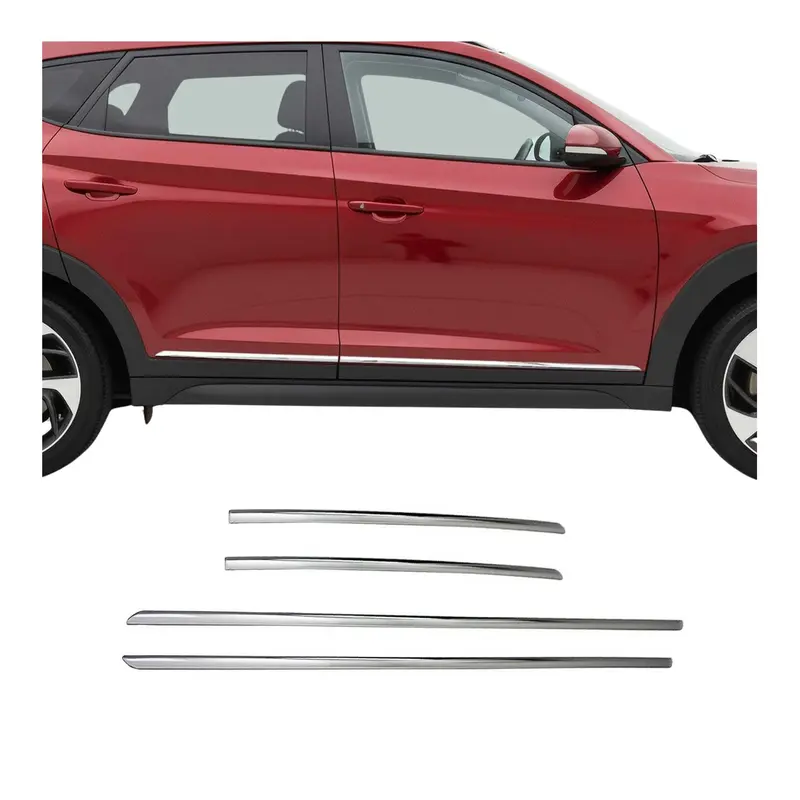 Garniture baguette de porte latérale pour BYD Atto 3 / Seal U 2022-2026 inox 4x