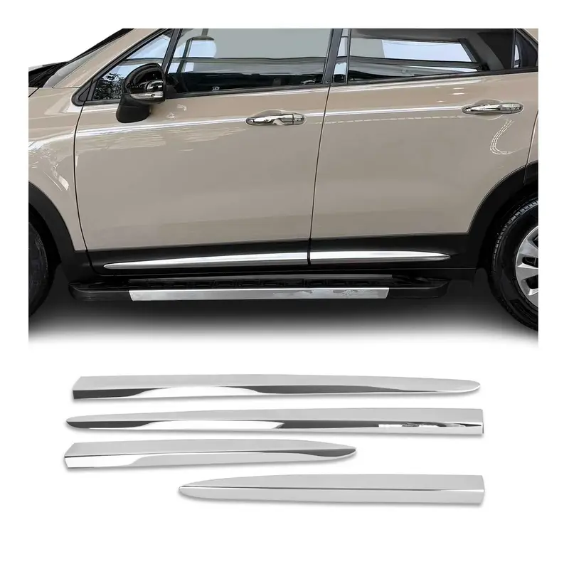 Garniture Baguette de porte latérale pour Fiat 500X 2015-2026 en acier inox 4Pcs
