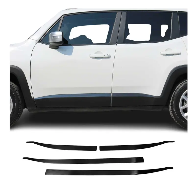 Garniture Baguette de porte latérale pour Jeep Renegade 2014-2024 Foncé