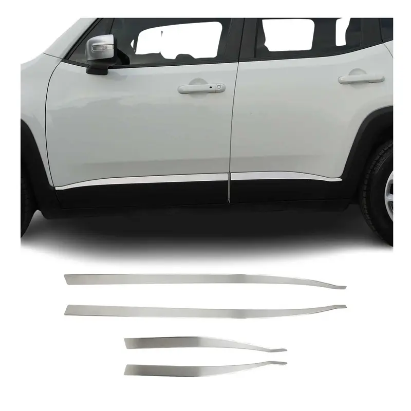 Garniture Baguette de porte latérale pour Jeep Renegade 2014-2024 inox Brossé 4x