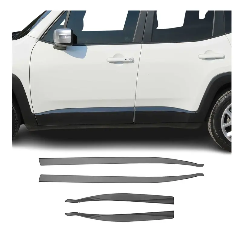 Garniture Baguette de porte latérale pour Jeep Renegade 2014-2024 inox Foncé 4x