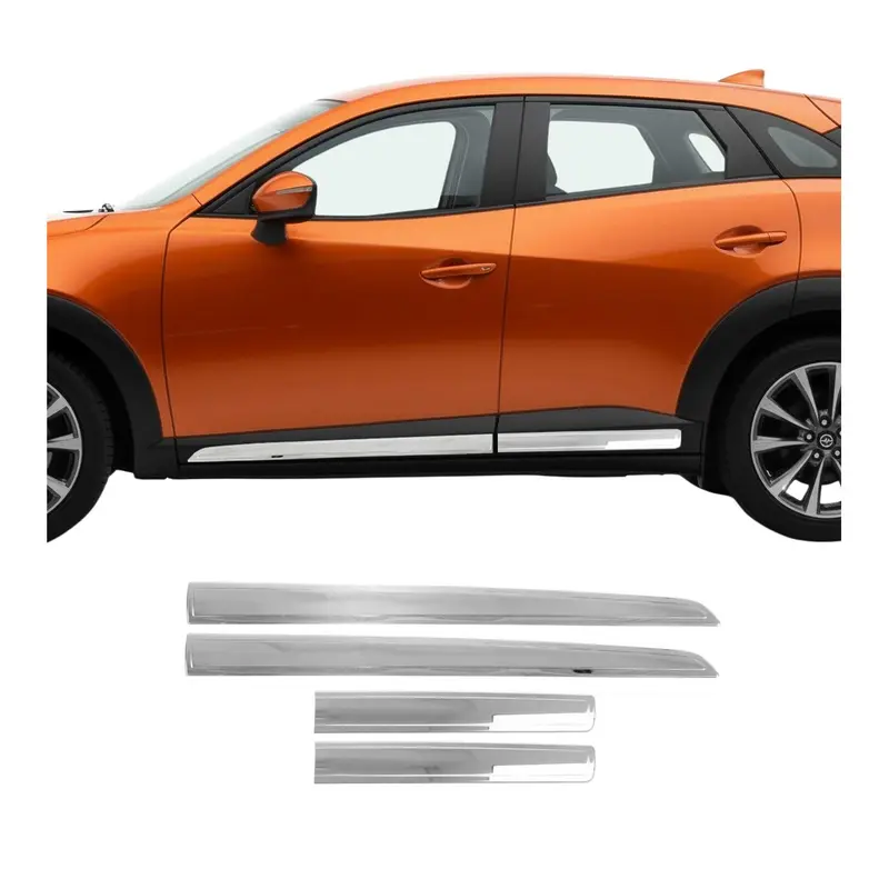 Garniture Baguette de porte latérale pour Mazda CX-3 2015-2021 acier inox 4Pcs