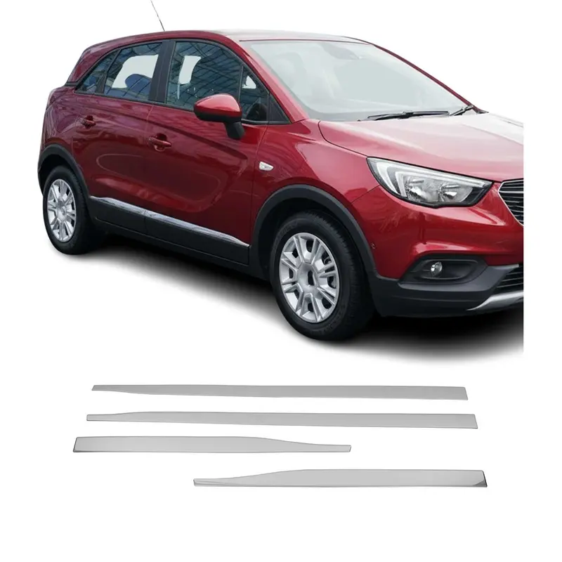 Garniture Baguette de porte latérale pour Opel Crossland X 2017-2024 inox 4Pcs