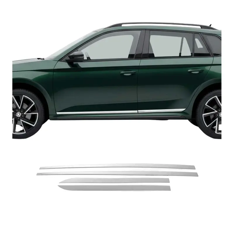 Garniture Baguette de porte latérale pour Skoda Kamiq 2019-2026 acier inox