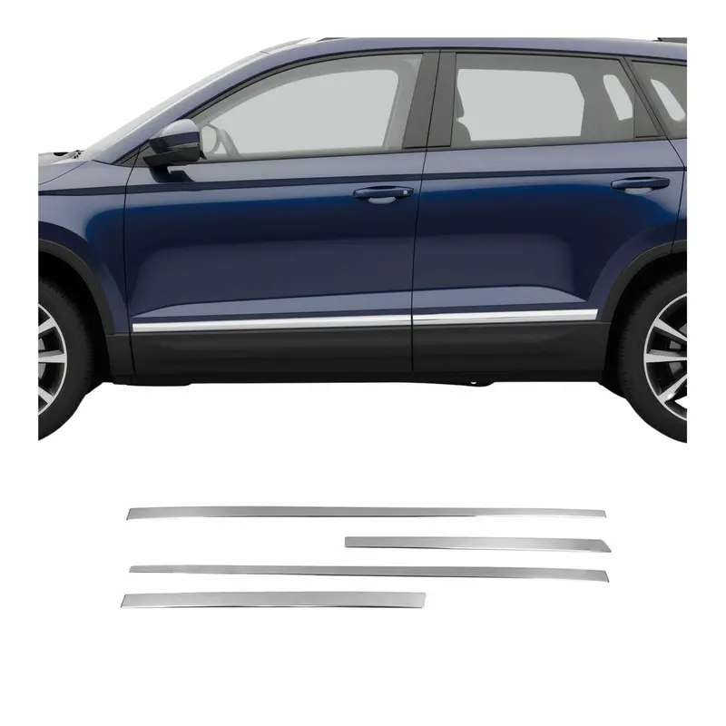 Garniture Baguette de porte latérale pour Skoda Karoq 2017-2026 acier inox 4Pcs