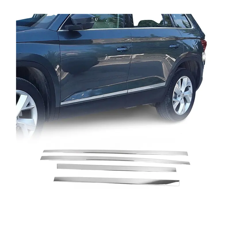 Garniture Baguette de porte latérale pour Skoda Kodiaq 2016-2024 acier inox 4Pcs