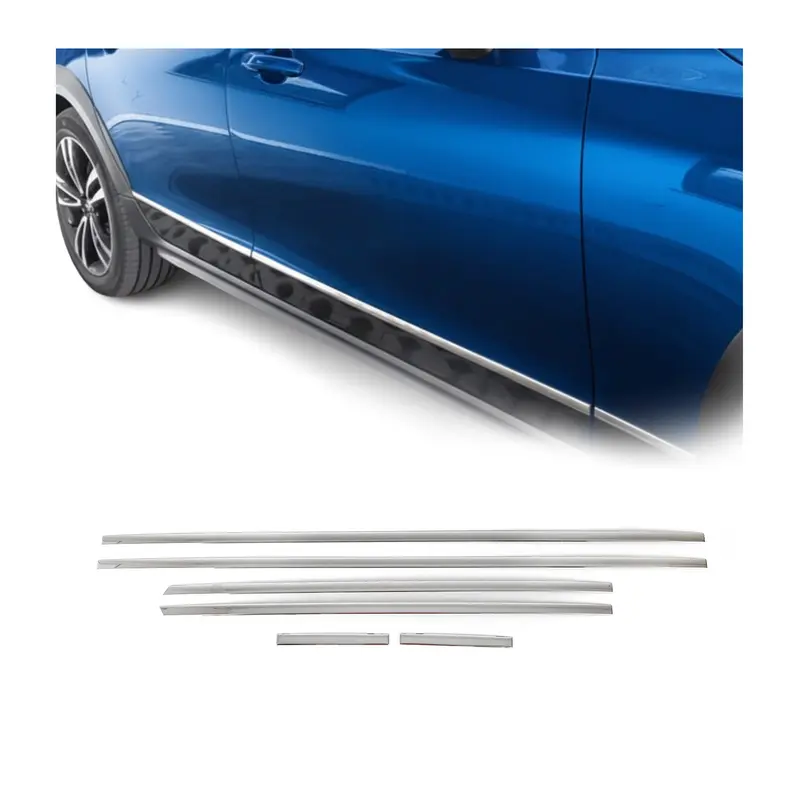 Garniture Baguette de porte latérale pour Volvo V90 2016-2025 en acier inox 6Pcs