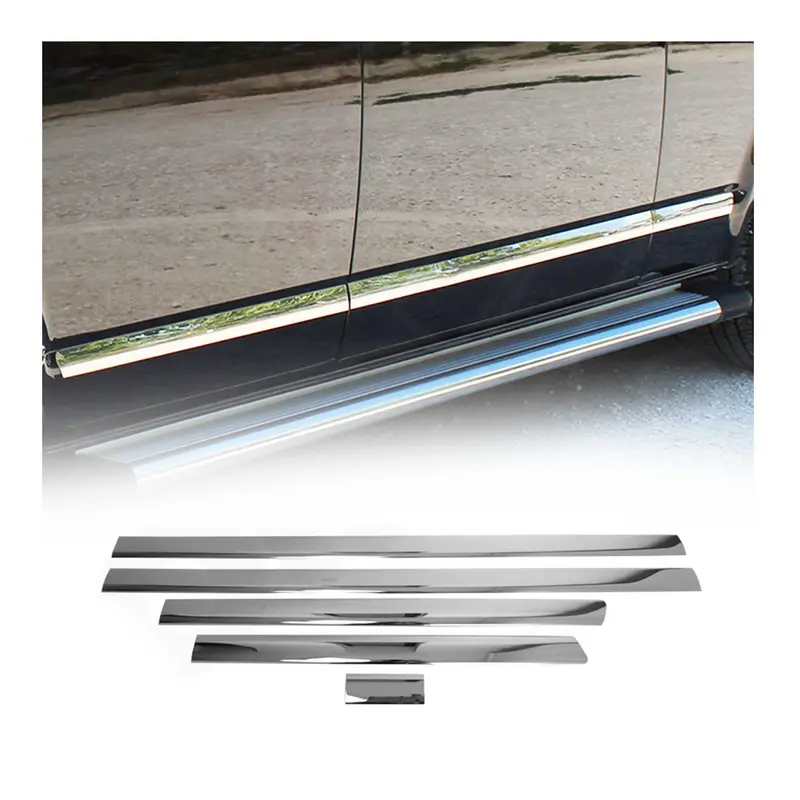 Garniture Baguette de porte latérale pour VW Transporter T5 2003-15 L1 inox 5Pcs