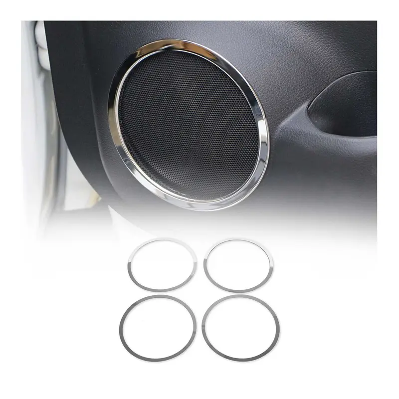 Garniture de cadre de haut-parleur pour Nissan X-Trail 2014-2021 inox chromé 4x