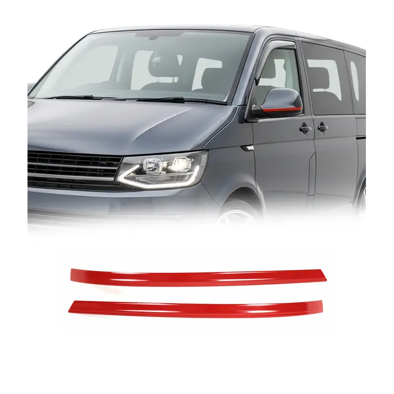 Garniture de Coque de Rétroviseur Pour VW T6 T6.1 2015-2024 Acier rouge 2Pcs
